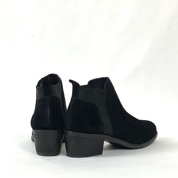 New Me Too Zarita Black Suede Leather Chelsea Ankle Boot 8.5 - Picture 7 of 9